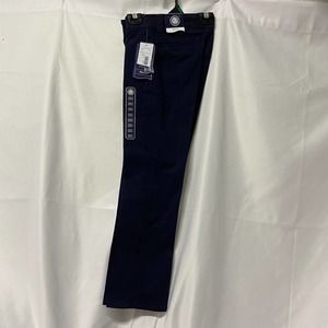 Cambridge Classics Slacks Pants Sz 8 Skinny Adjustable Waist  Navy Blue Uniform